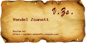 Vendel Zsanett névjegykártya